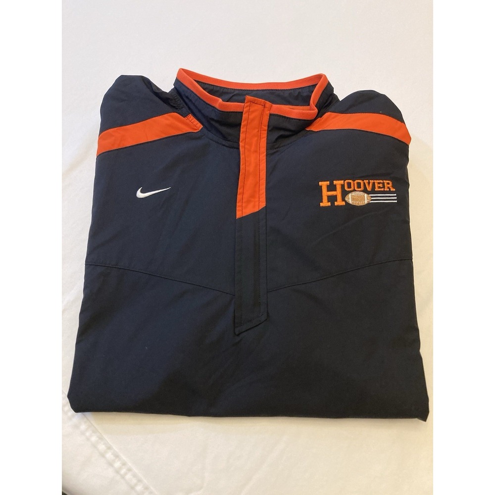 Nike Dri Fit Hoover AL Highschool Black/Orange 1/4 Zip Pullover Men's L Football